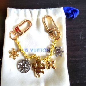 Louis Vuitton Gold and Silver Charm Keychain